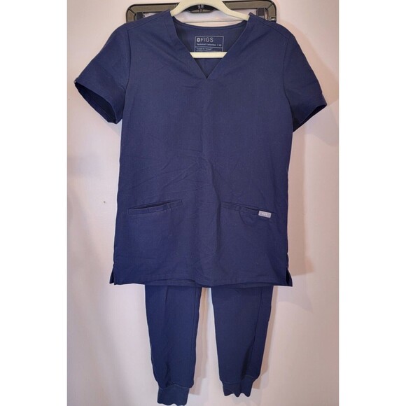 FIGS Technical Collection Women's Blue Scrub Set Top/Pants Sz XS Pockets - Picture 1 of 10